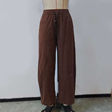 Wide Leg Pants High Waisted Drawstring Loose Trousers image 2