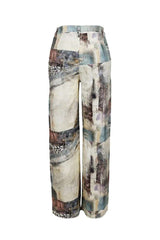 Artistic Abstract Wide-Leg Pants image 3