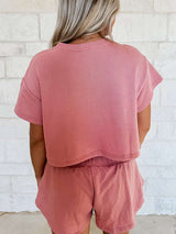 Casual Crop Top and Shorts Set image 2