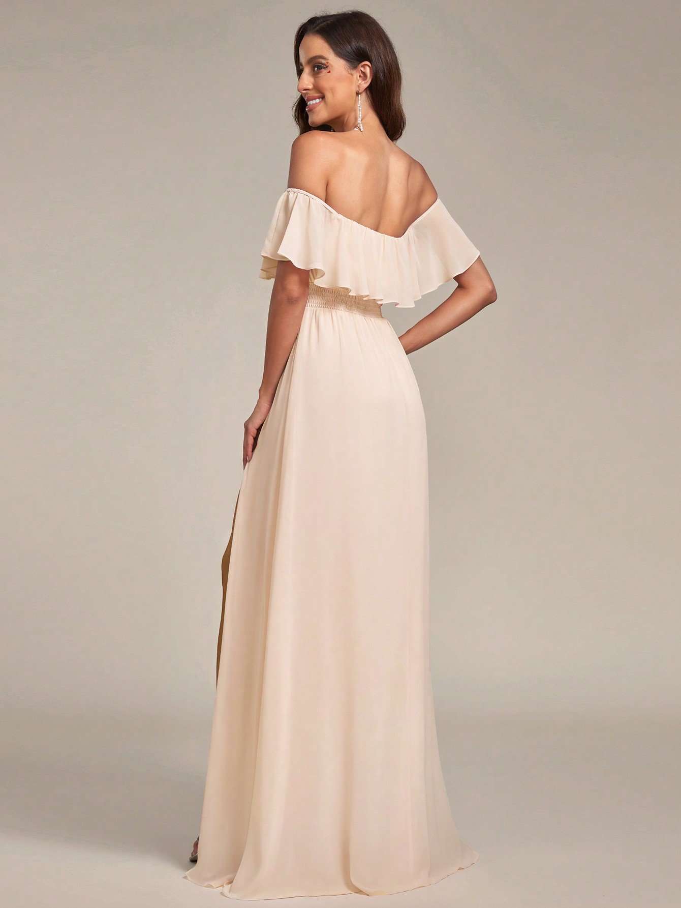 Off-Shoulder Ruffle Maxi Dress image 3