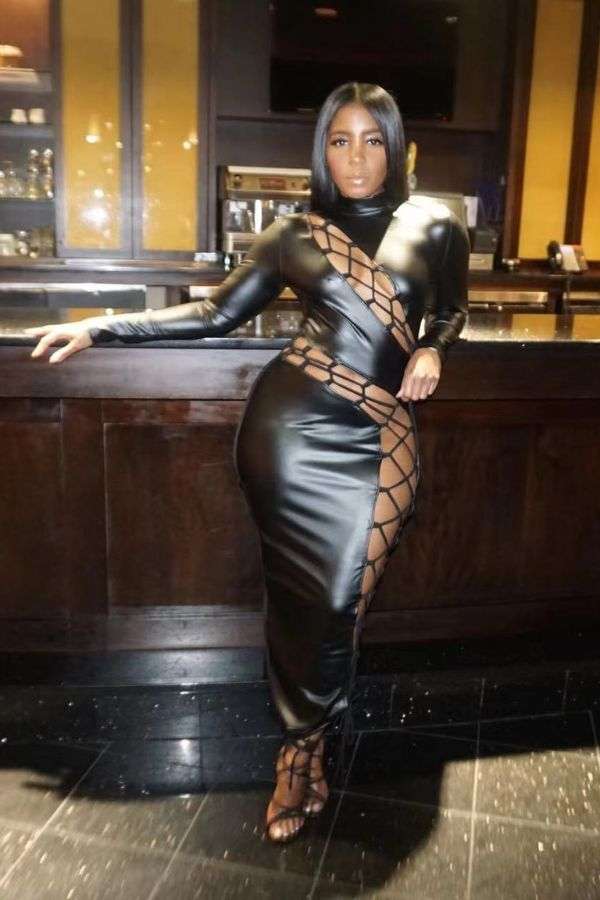 Fall Winter Style Lace-Up Pu Leather Dress image 2