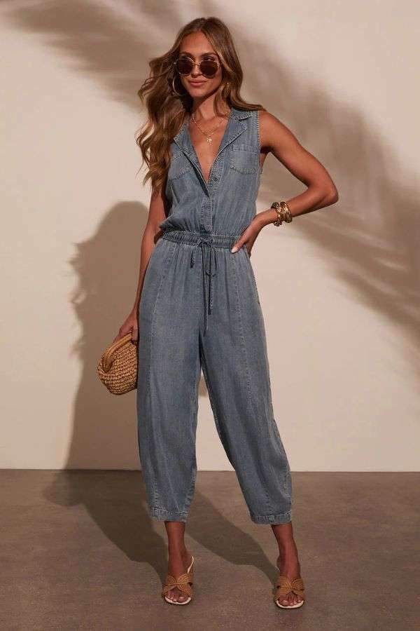 Jumpsuit with Drawstring Waist image 0