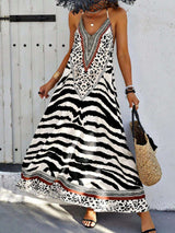 Animal Print Maxi Dress - L, Black image
