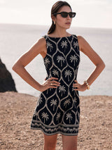 Palm Tree Embroidered Dress image 6
