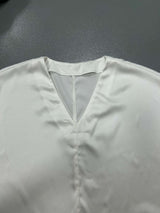 Elegant White V-Neck Blouse image 5