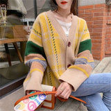 Plaid Pattern Oversized Cardigan image 3