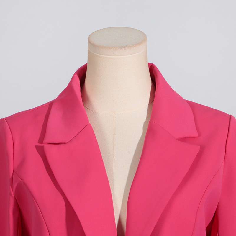 Notched Lapel One Button Women Suit image 4