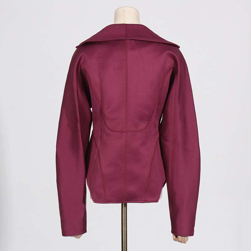 Black Corseted Scuba Jacket image 6