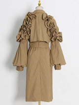 Trench Coat with Puff Sleeves image 4
