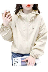 Hooded Zipper Thin Jackets image 7