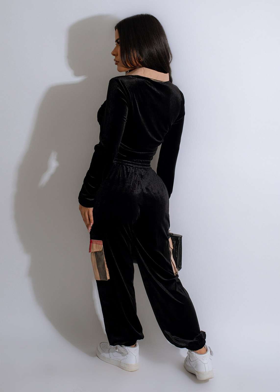 Casual Patchwork Two-piece Pants Set image 1