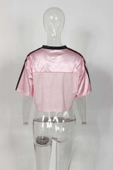 Mesh Varsity Crop Top image 3