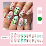 Floral and Froggy Nail Art Design image 2