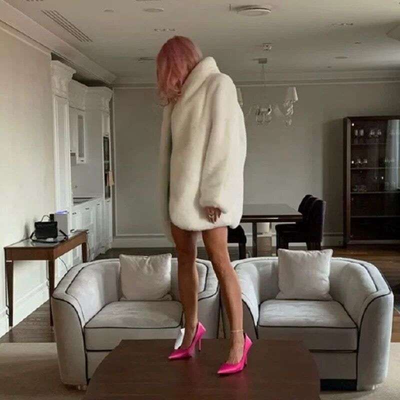 Faux Fur Fuzzy Warm Winter Outwear image 3