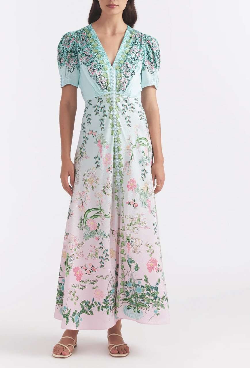 Floral Puff-Sleeve Maxi Dress image 3