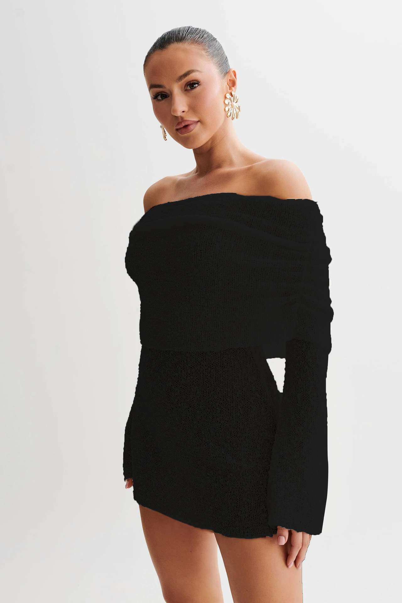 Off-Shoulder Sheath Mini Dress image 2