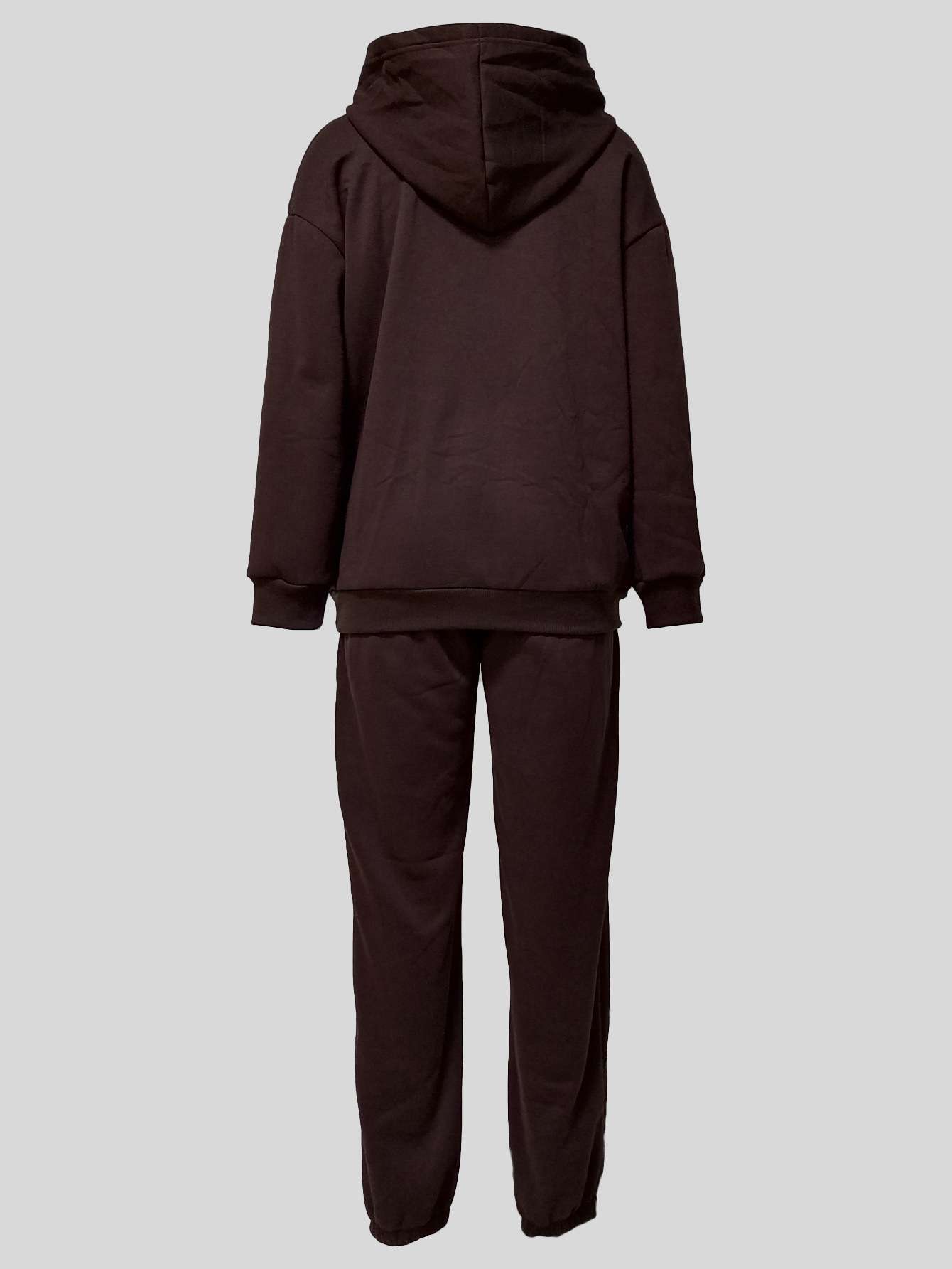 Solid Hooded Pullover Pants Street Suit image 3