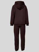 Solid Hooded Pullover Pants Street Suit image 3