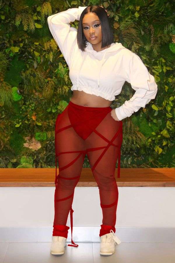 Sexy See-through Mesh Bandage Leggings image 0