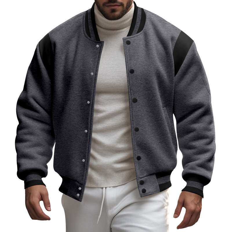 Stand Collar Classic Baseball Jackets image 6