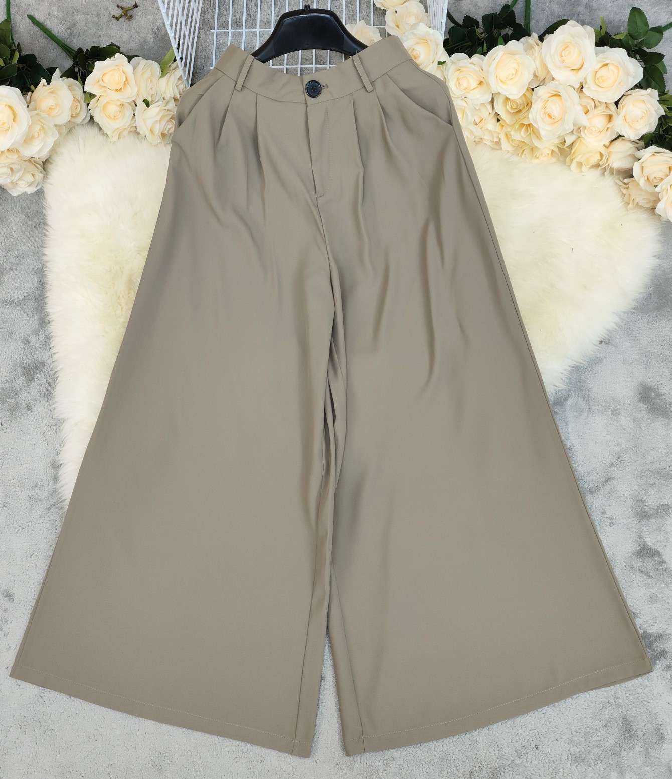 High-Waisted Wide-Leg Trousers image 2
