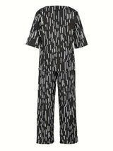 Abstract Striped Two-Piece Set image 3