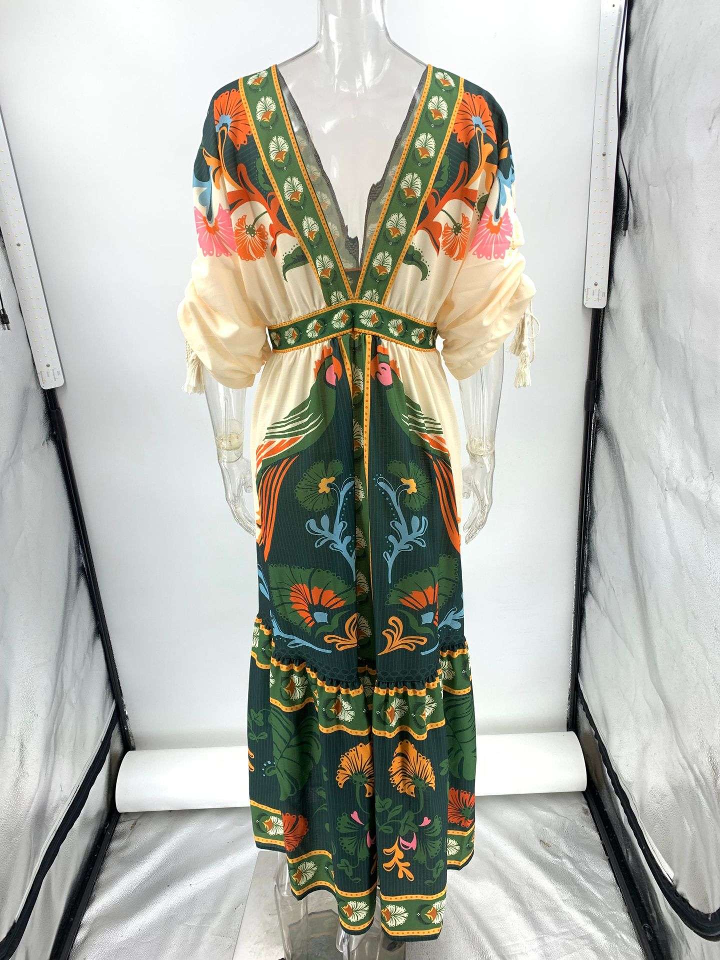 Deep V-Neck Maxi Dress image 4