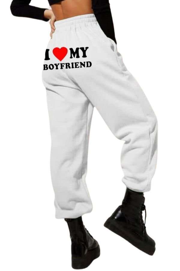 I Love My Boyfriend Sweatpants image 0