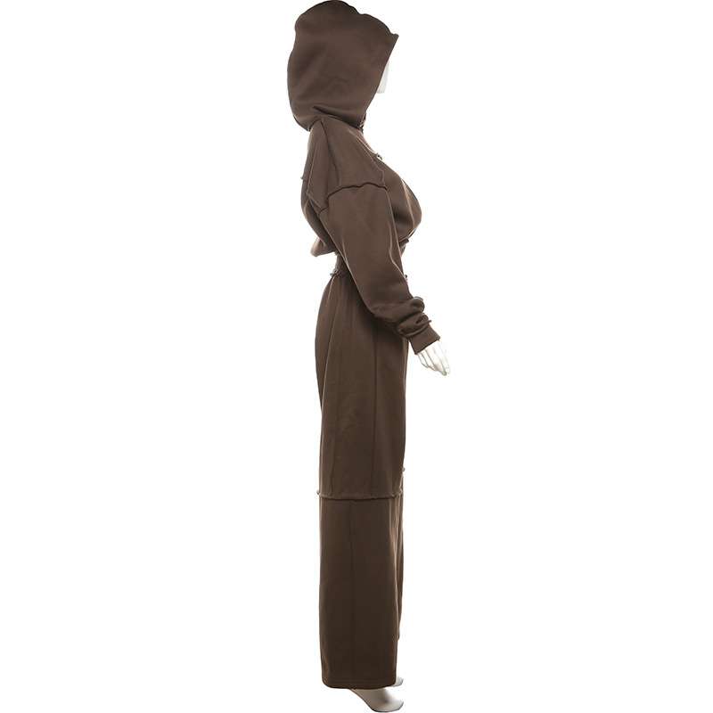 Loose Crop Sweatshirt & Wide Jogger Set image 6