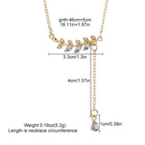 Flower Lariat Necklace Y Pendant image 1