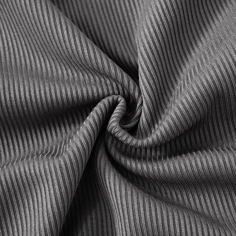 Ribbed Hooded Crop Jacket Skirt Set image 7