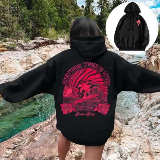 Tidal Wave Chill Hoodie - S, Black image
