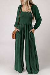 Elagant Jumpsuit with Long Sleeves - L, Green image