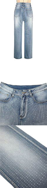 Rhinestone-Embellished Wide-Leg Jeans image 5