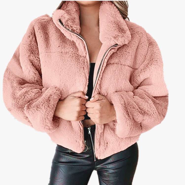 Fashion Short Coat Outerwear - S, Pink image
