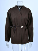 Elegant Oversized Coat with Belt image 3