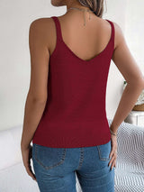 Knit Diamond Pattern Tank Top image 4