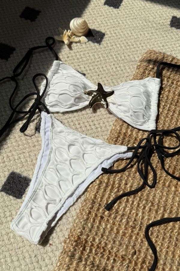 Textured Tie-Side Bikini image 0