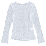 Elegant White Lace Long-Sleeve Top image 4