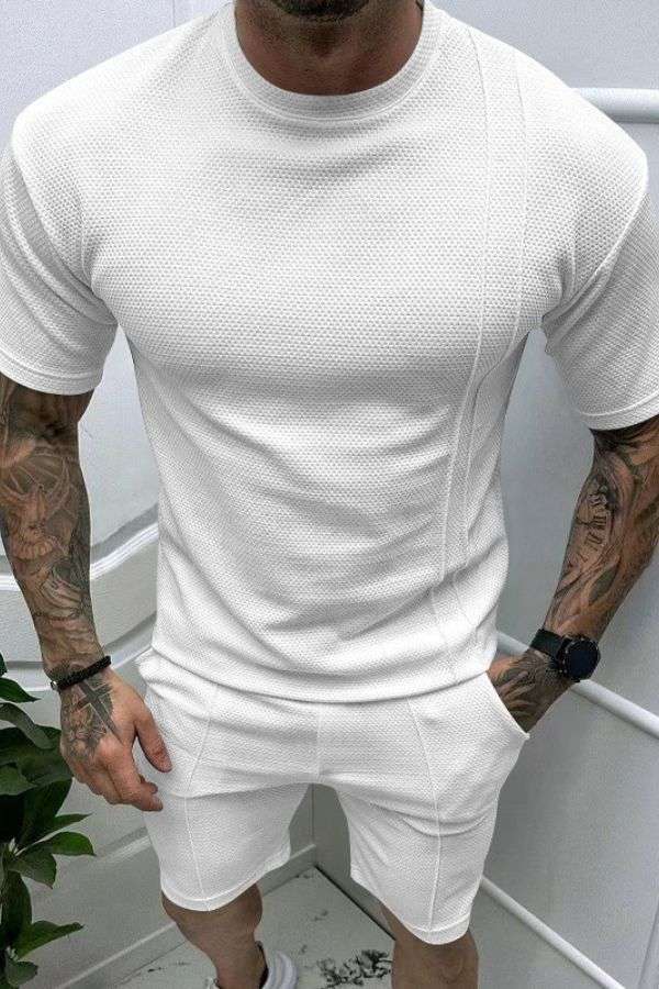 Men's Athletic Mesh T-Shirt & Shorts Set image 0
