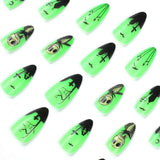 Glow-in-the-Dark Skeleton Nail Art image 4