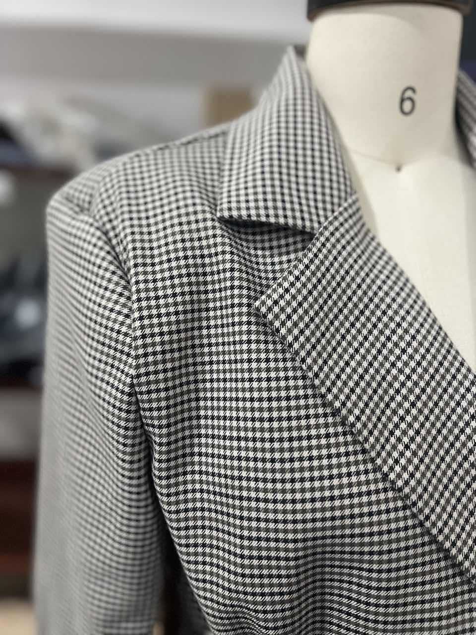 Classic Checkered Jacket  Oversized Cuffs image 4