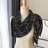 Casual Printed Scarf headband streamer - Free Size, Black image