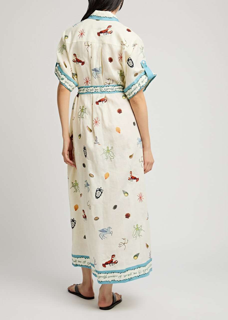 Nautical Print Shirt Dress image 3