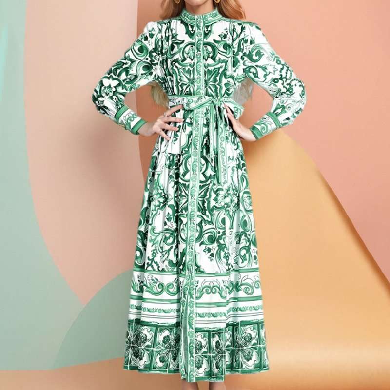 Floral Print Button Up Maxi Dress image 1