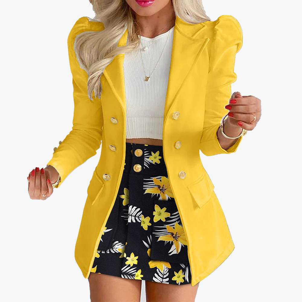 Elegant Ombre Blazer - L, Yellow image