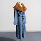 Fur Collar Trench Coat image 1