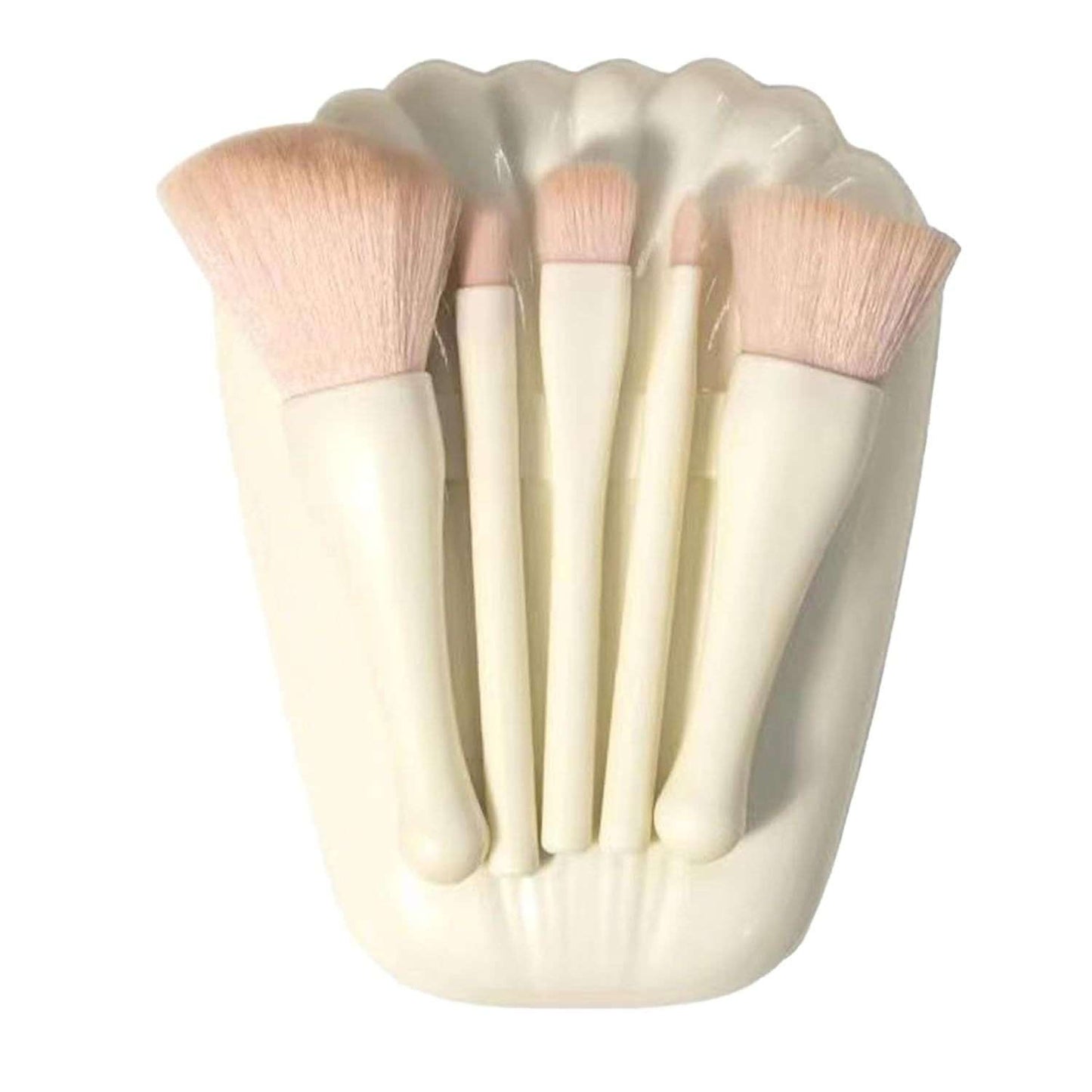 Makeup Brush Set with Storage Case - Free Size, White image