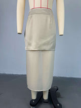 Patchwork See Through Skirt Sets image 5