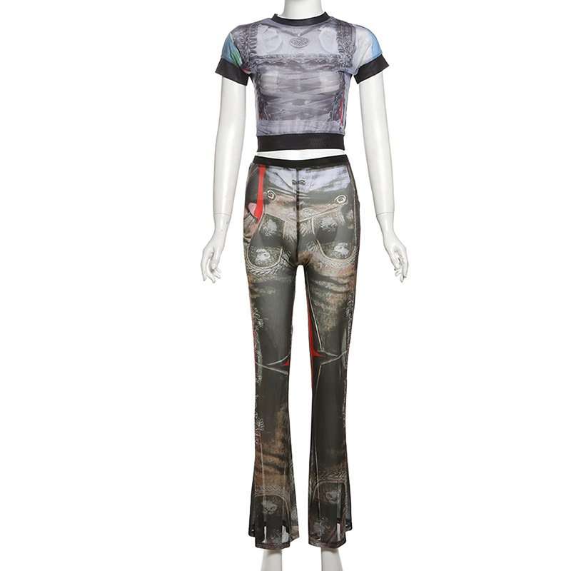 Edgy Printed Two-Piece Long Set image 2